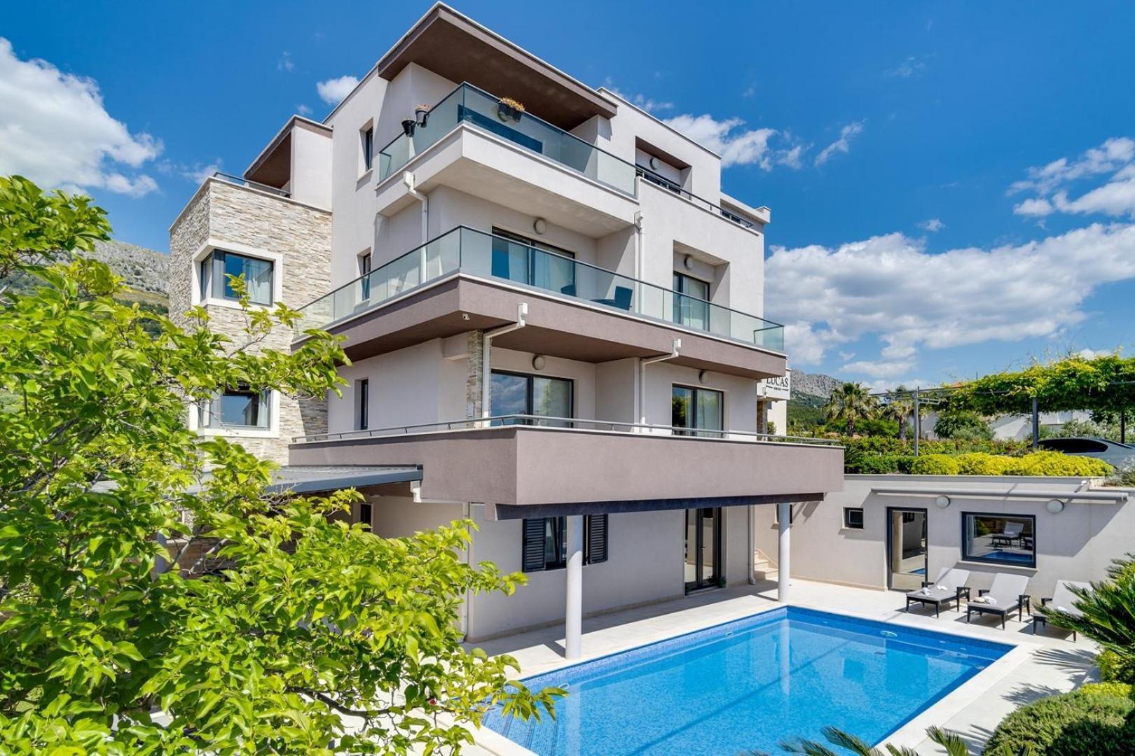 Luxury Villa Lucas With Heated Pool, Whirlpool, Sauna, 14 Pax 포드스트라나 외부 사진